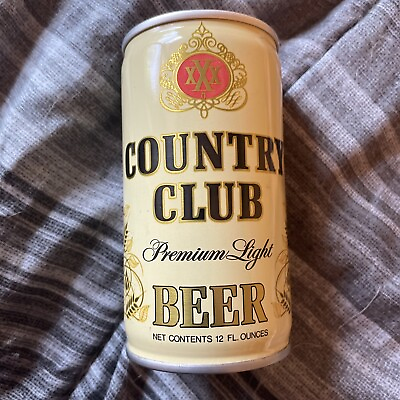 #ad Country Club premium light Crimped steel beer can 12oz Pearl 2 Cities USBC 57 16 $5.00