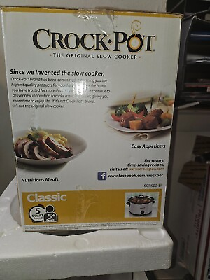 #ad Crock Pot Classic 5 Quart Convenient Warm Setting Original Slow Stoneware Cooker $75.00