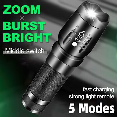 #ad 990000LM Super Bright LED Tactical Flashlight Torch Lamp Military Police Light $9.49