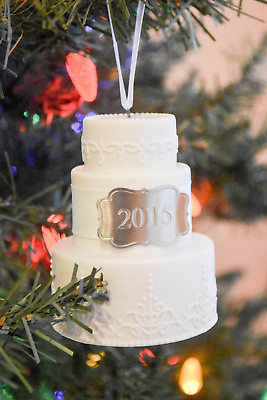 #ad Hallmark: Wedding Cake 2015 Porcelain Keepsake Ornament $13.99