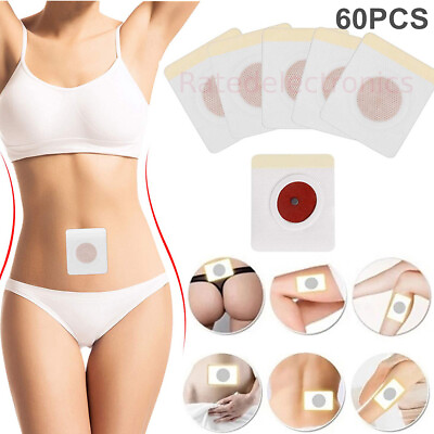 #ad 60pcs Healthy Slim Patch Weight Loss Slimming Diets Pads Detox Burn Fat Adhesiv $9.35