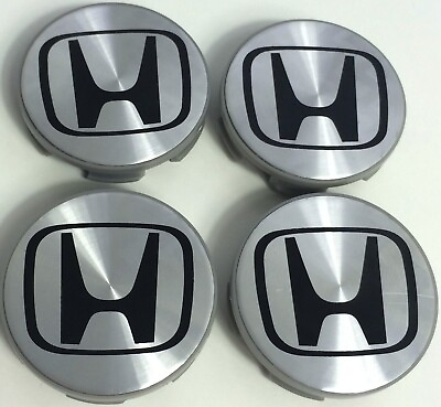 #ad Honda Silver Wheel Rim Center Caps Logo 69MM 2.75 Set of 4 $15.46