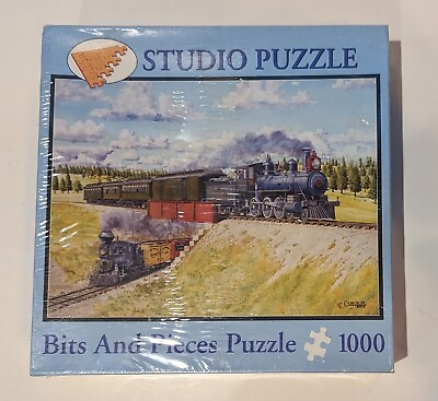 #ad 1000 Bits and Pieces Puzzle Trains Cross Over at Trout Creek 20quot;x 27quot; Ages 13 $10.99