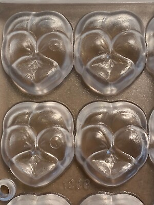 #ad Chocolate World 1229 Polycarbonate Molds 6 Pansy Flower Bonbon 24 Cavity $108.00