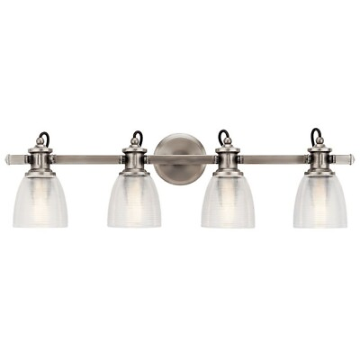 #ad Kichler 45874CLP Flagship 4 Light Wide Bathroom Vanity Light in Classic Pewter $125.00