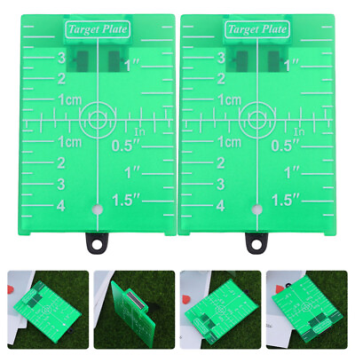 #ad 2pcs Green Floor Lasers Target Plate with Stand for Green Lines Level Target $10.33