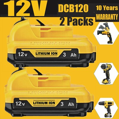 #ad 2x 12V 3.0Ah Lithium ion Battery replacement For DeWalt DCB127 2 DCB120 DCB121 $229.99
