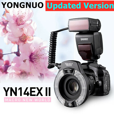 YONGNUO YN14EX II TTL LED Macro Ring Flash Speedlite Light for Canon 5DS 750D $129.00