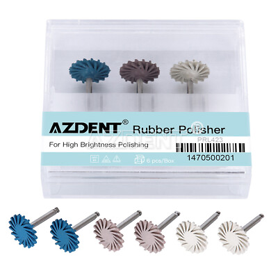 #ad AZDENT Dental RA Disc Composite Polishing Diamond System Wheel 14mm 6pcs set USA $15.63