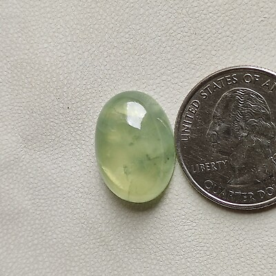 #ad Natural green prehnite cabochon designer rare prehnite translucent stone C6552 $5.61