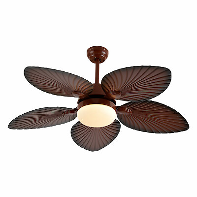 #ad 42 inch Vintage Rustic Ceiling Fan w LED Light amp; Remote Controller 5 Blades US $92.15