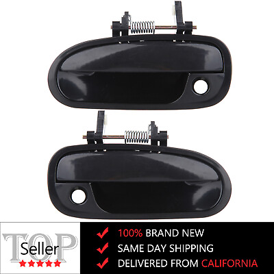 #ad Door Handles Outside Exterior Front Right Left Pair For 96 00 Honda Civic Black $12.47