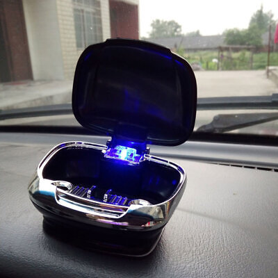 Universal LED Blue Light W Detachable Base Inside For Car Ashtray Accessories $12.19