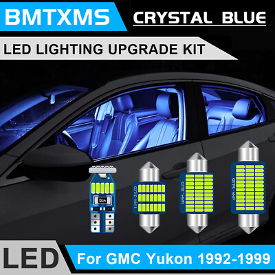 #ad 22X Blue Interior LED Lights Pack for 1992 1999 GMC Yukon Tahoe Suburban Tool $19.99