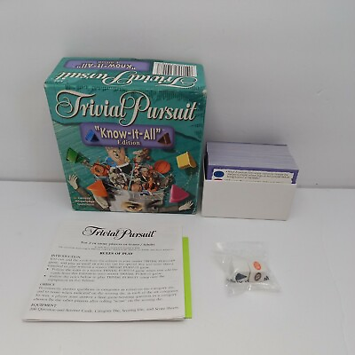 #ad Trivial Pursuit quot;Know It Allquot; Edition #1018 Hasbro 2000 Complete $15.00