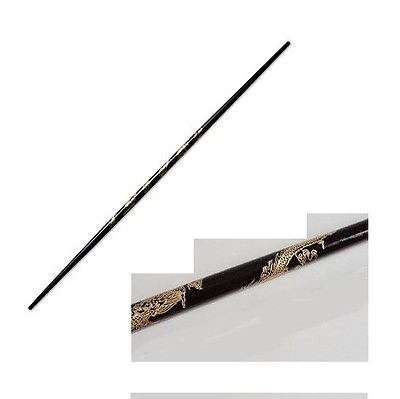 #ad Black with Gold Dragon Bo Staff Martial Arts Karate Weapon Lightweight On SALE $38.99