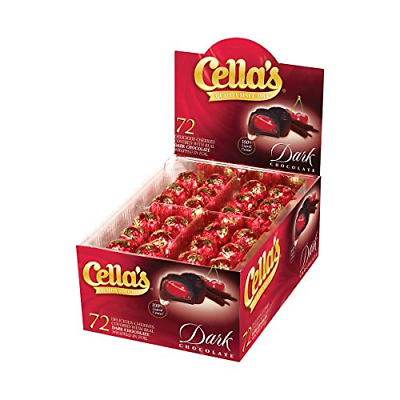 #ad Cella#x27;s Dark Chocolate Covered Cherries 72 Count Box $27.36