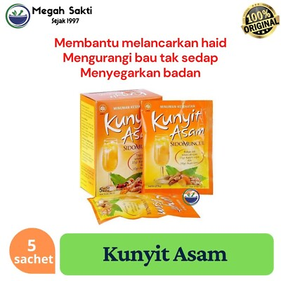 #ad 5 Box Sidomuncul Kunyit Asam Tamarind Turmeric Extract Weight Loss Woman Period $63.90