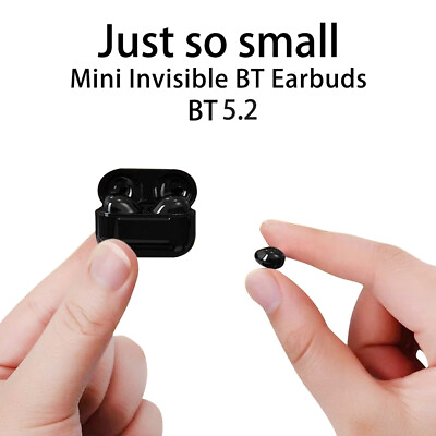 #ad US NEW Mini Earbuds Invisible Sleep Headphone Bluetooth 5.2 Earphones Wireless $7.16