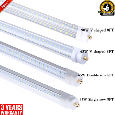 8FT 65W LED Tube Light Bulbs 45W T8 Single Pin FA8 LED Shop Light 5000K 6000K $63.69