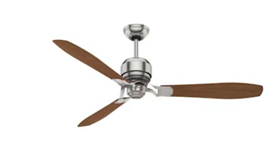 #ad Casablanca 60quot; Brushed Nickel 3 Blade Wall Control Ceiling Fan $299.00