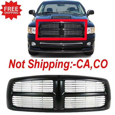#ad New DODGE RAM 1500 2500 3500 Front Black Grille For 2002 2005 CH1200259 $174.50