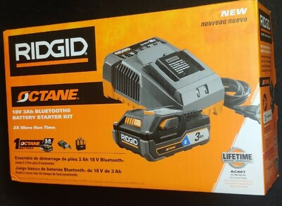 #ad Ridgid OCTANE 18V 3.0Ah Bluetooth Battery AC840088 With Charger $109.99