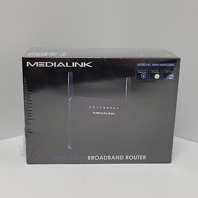 #ad NEW Medialink Wireless N Broadband Router MWN WAPR300NE SEALED NIB $18.95