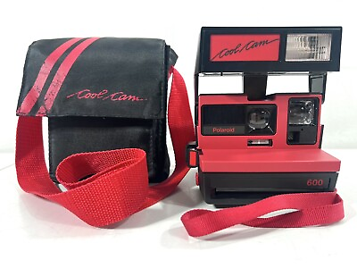#ad Polaroid 600 Cool Cam Red Instant Film Camera With Original Bag $59.99