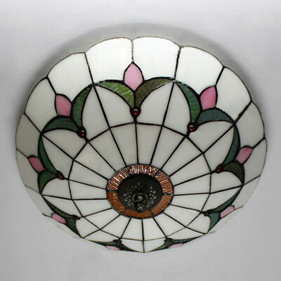 #ad Victorian Vintage Ceiling Lamp Tiffany Stained Glass Shade Ceiling Light Fixture $69.99