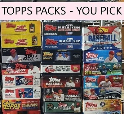 #ad TOPPS 1990 2023 Unopened Baseball Card Packs Sealed MLB You Pick Bonus HOF NEW $2.99