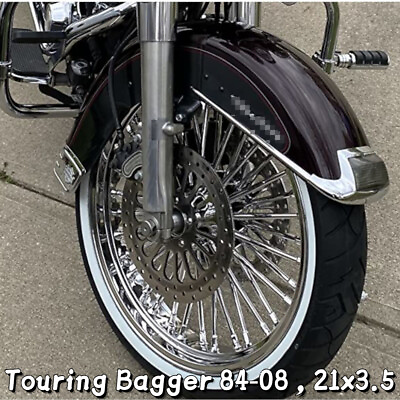 #ad Touring Bagger 21quot; 21x3.5 Fat Spoke Front Wheel Rim for Harley Road Glide FLHTC $324.07