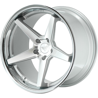 #ad 22x10.5 Silver Chrome Wheel Ferrada FR3 5x5 28 $208.50