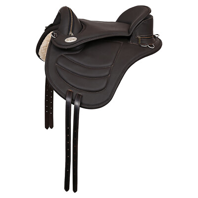 #ad 55HS 17 In Horse English Treeless Saddle Hilason Endurance Trail Leather $379.95