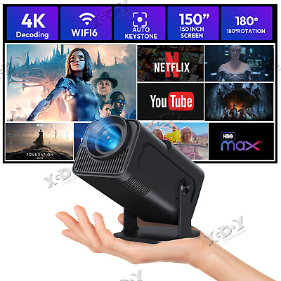 #ad XGODY UHD 4K Projector Android Smart 10000 Lumen 5G WiFi Bluetooth Home Theater $99.99
