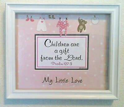 #ad New Bible Verse Plaques Signs quot;CHILDREN ARE A GIFT FROM THE LORDquot;Girls Christian $49.95