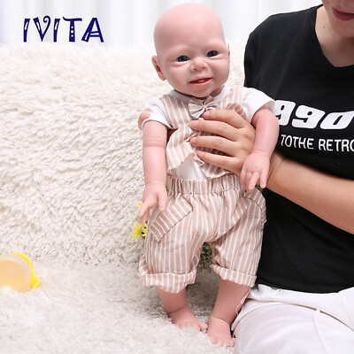 #ad IVITA 20#x27;#x27; Soft Silicone Rebirth Baby Doll Lifelike Boy Newborn Birthday Gifts $129.50