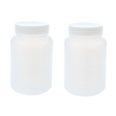 #ad 2X Laboratory Chemical Storage Case White Plastic Widemouth Bottle 500ML B3K1 AU $13.92