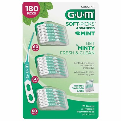 #ad GUM Soft Picks Advanced Mint 180 count free shipping $18.99