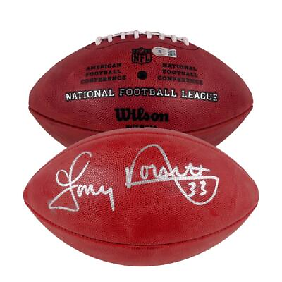 #ad Tony Dorsett Signed Official Leather Football Autographed Dallas Cowboys BAS COA $429.99