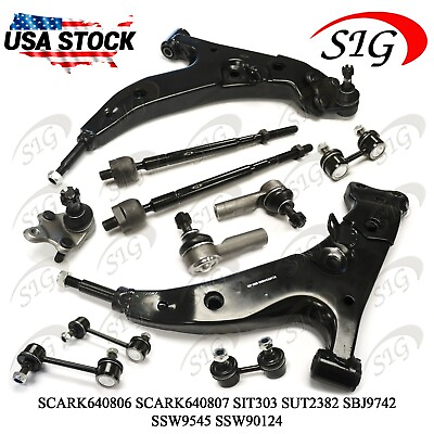 #ad 12pc Control Arm Kit Ball Joint Tie Rod Sway Bar for Toyota Corolla 1993 1995 $139.99