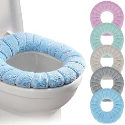 #ad Warm Toilet Seat Cover Soft Bathroom Closestool Pad Winter Seat Mat Washable NEW $5.69