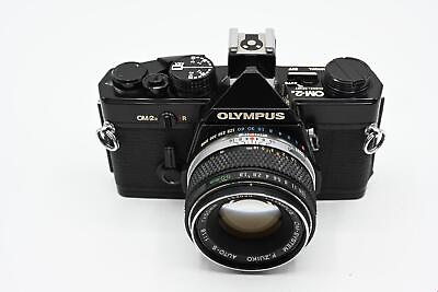 #ad Olympus OM 2 OM 2n in Chrome or Black w optional 50mm f 1.8 student camera kit $248.28