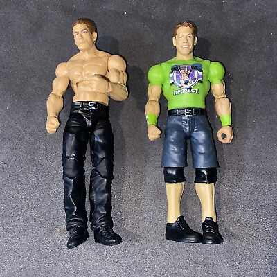 #ad Lot of 2 John Cena Action Figures Wrestlers 2011 And 2017 Mattel $16.19