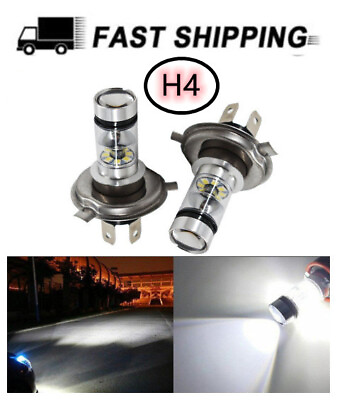 #ad 2 x H4 9003 LED 6000K White Headlight Bulbs Kit High Low Beam Bright 100W 8000LM $8.99