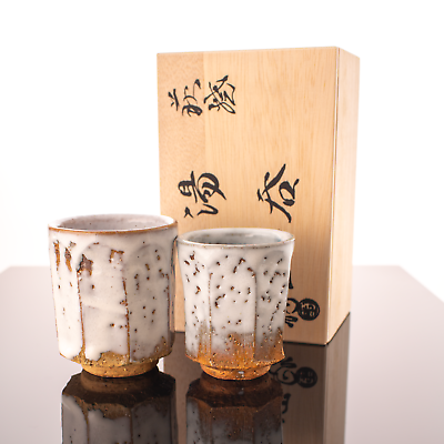 #ad Pair of Japanese Hagi Ware Tea Cups by DEISHI SHIBUYA $154.00