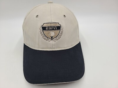 #ad Vintage ESPN Golf Tee Strapback Adjustable Fits Small Hat Cap Men Women Beige $11.99