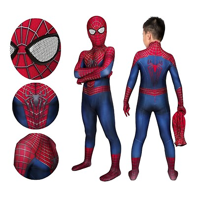 #ad Kids Spiderman Halloween Cosplay Costume Size 130 L Recommend Age Group 6 8 $12.00