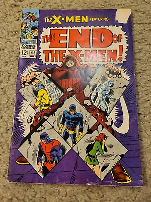 #ad X Men 46 Marvel Comics 1968 Good nice interior has no tears or stains $10.75