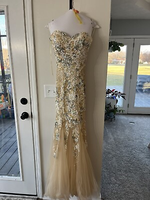 #ad Jovani Gold Prom Dress $350.00